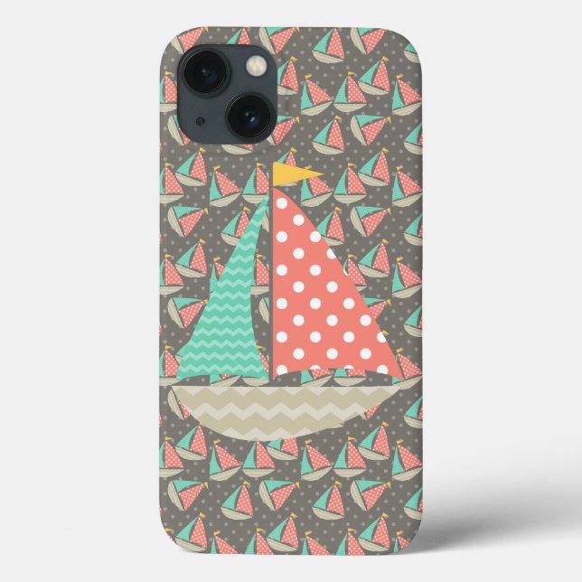 Whimsical Sailboats Case-Mate iPhone Case (Back)