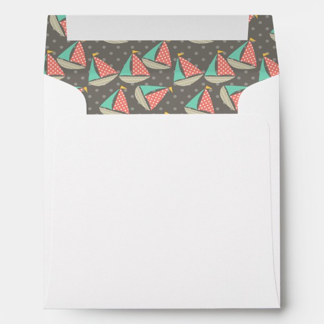 Whimsical Sailboats Envelope (Back (Bottom))
