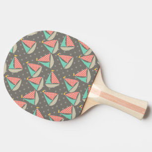 Whimsical Sailboats Ping Pong Paddle
