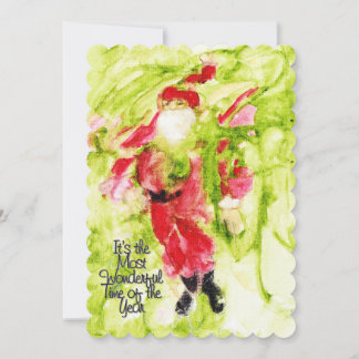 Whimsical Santa Christmas Card
