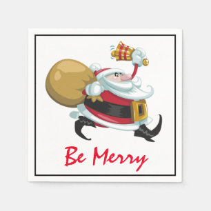 Whimsical Santa Christmas Napkin