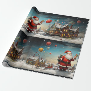 Whimsical Santa Claus 5 Wrapping Paper