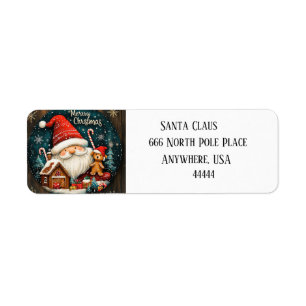 Whimsical Santa Claus Christmas Address Labels