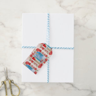 Whimsical Santa Claus Snow Gift Tags