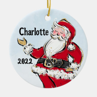 Whimsical Santa Clause Holiday Christmas Ornament 
