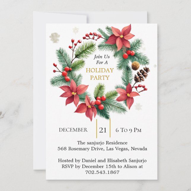 Whimsical Santa Delights: Personalise the Magic Invitation (Front)