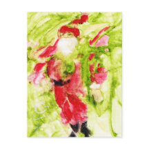 Whimsical Santa Postcard