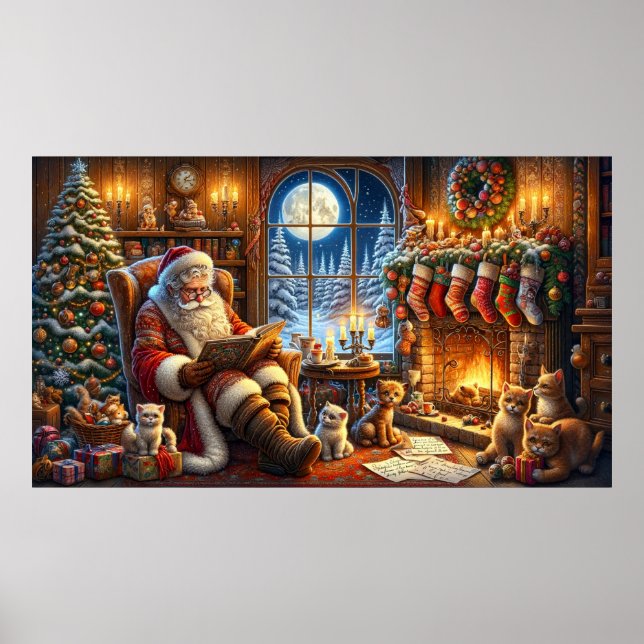 Whimsical Santa Poster (Front)