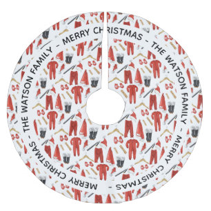 Whimsical Santa’s Clothes Christmas Gift Brushed Polyester Tree Skirt