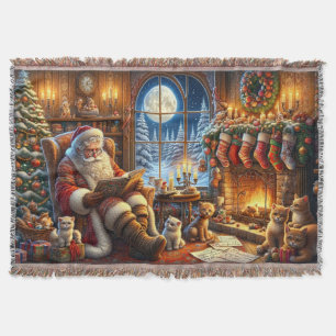 Whimsical Santa Throw Blanket