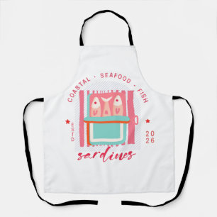 Whimsical Sardines Coastal Beach Apron