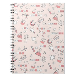 Whimsical Science Doodle Pattern Notebook