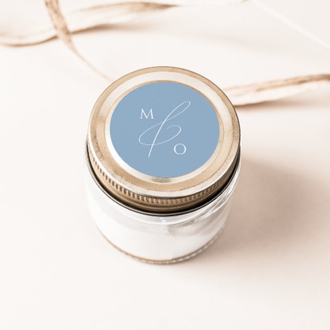 Whimsical Script | Blue Monogram Envelope Seal (Creator Uploaded)