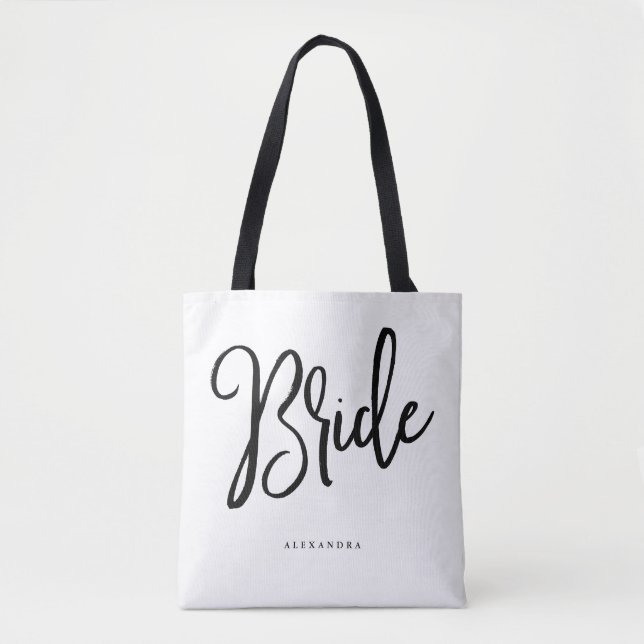 Whimsical Script | Bride Tote Bag (Front)