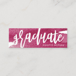 whimsical script brush stroke graduation Name Card