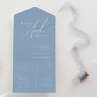 Whimsical Script | Dusty Blue Casual Seal and Send