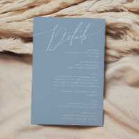 Whimsical Script | Dusty Blue Details