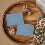 Whimsical Script | Dusty Blue Maid of Honour Card<br><div class="desc">Introducing our stunning whimsical script | dusty blue maid of honour card perfect for your simple modern boho spring celebration. Our elegant design includes a vibrant bright, pastel colour palette with a vintage chic calligraphy script. Whether you prefer a minimalist or classic style, our unique editable product offers luxury and...</div>
