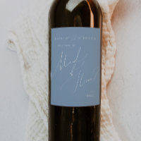Whimsical Script Dusty Blue Maid Of Honour Proposa