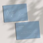 Whimsical Script | Dusty Blue Matron of Honour Car Invitation<br><div class="desc">Introducing our stunning whimsical script | dusty blue matron of honour card perfect for your simple modern boho spring celebration. Our elegant design includes a vibrant bright, pastel colour palette with a vintage chic calligraphy script. Whether you prefer a minimalist or classic style, our unique editable product offers luxury and...</div>
