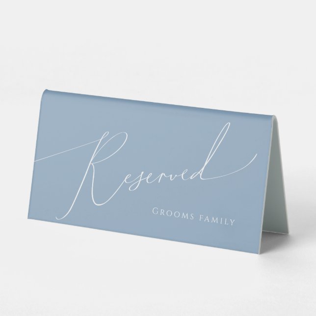 Whimsical Script | Dusty Blue Reserved (Front)