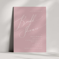 Whimsical Script | Dusty Rose Bridal Shower