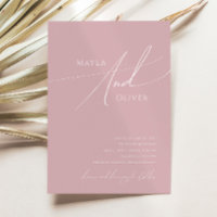 Whimsical Script | Dusty Rose Casual Wedding