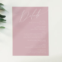 Whimsical Script | Dusty Rose Details