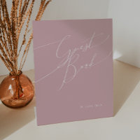 Whimsical Script | Dusty Rose Guest Book