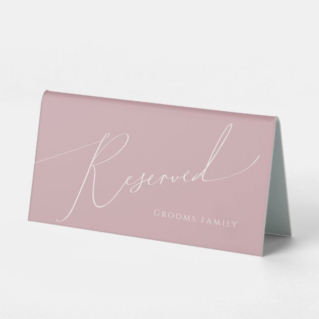 Whimsical Script | Dusty Rose Reserved (Front)