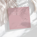 Whimsical Script | Dusty Rose Square Wedding Invitation<br><div class="desc">Introducing our stunning whimsical script | dusty rose square wedding invitation perfect for your simple modern boho spring celebration. Our elegant design includes a vibrant bright, pastel color palette with a vintage chic calligraphy script. Whether you prefer a minimalist or classic style, our unique editable product offers luxury and elegance,...</div>