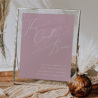 Whimsical Script | Dusty Rose This Candle Burns
