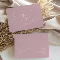 Whimsical Script | Dusty Rose Wedding RSVP