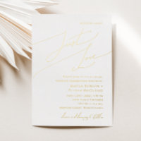 Whimsical Script Nothing Fancy Just Love Wedding