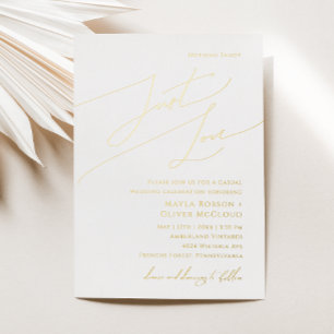 Whimsical Script Nothing Fancy Just Love Wedding