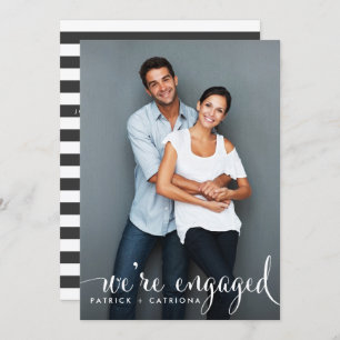 Whimsical Script Photo Engagement Party Invitation