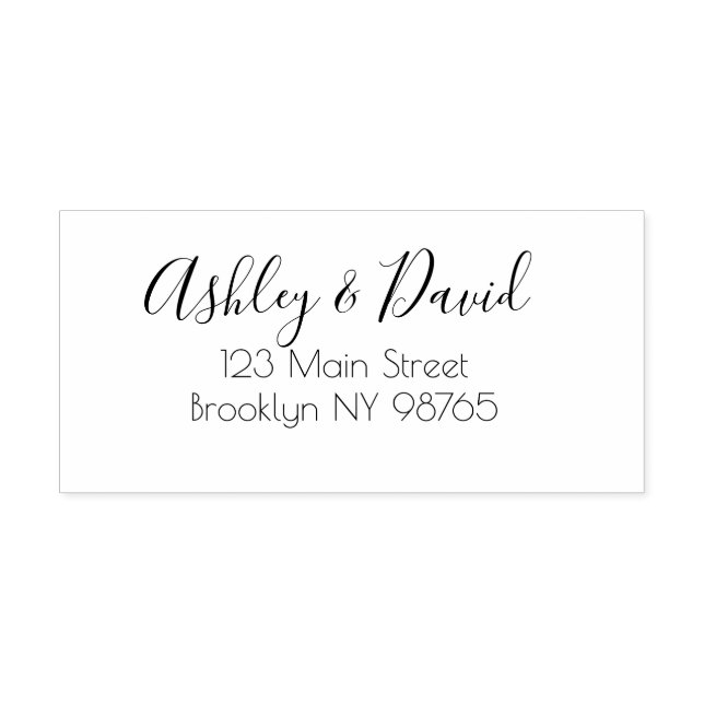 Whimsical Script Return Address Self-Inking Stamp (Design)