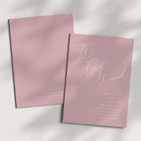 Whimsical Script | Rose Elopement Announcement