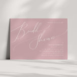 Whimsical Script | Rose Horizontal Bridal Shower Invitation<br><div class="desc">Introducing our stunning whimsical script | rose horizontal bridal shower invitation perfect for your simple modern boho spring celebration. Our elegant design includes a vibrant bright, pastel colour palette with a vintage chic calligraphy script. Whether you prefer a minimalist or classic style, our unique editable product offers luxury and elegance,...</div>