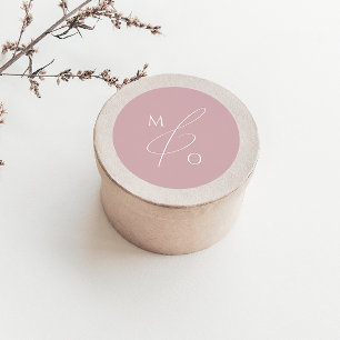 Whimsical Script Rose Monogram Envelope Seal