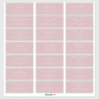 Whimsical Script Rose Wedding Guest Address Labels