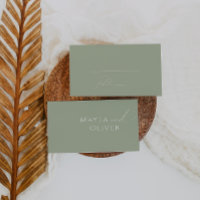 Whimsical Script | Sage Green Flat Wedding