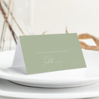 Whimsical Script | Sage Green Folded