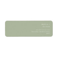 Whimsical Script | Sage Green Return Address Label