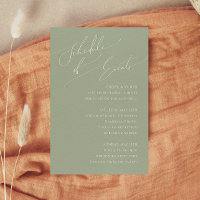 Whimsical Script | Sage Green Schedule of Events