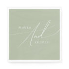 Whimsical Script | Sage Green Wedding