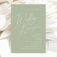 Whimsical Script | Sage Green Wedding Reception