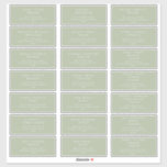 Whimsical Script Sage Wedding Guest Address Labels<br><div class="desc">Introducing our stunning whimsical script sage wedding guest address labels perfect for your simple modern boho spring celebration. Our elegant design includes a vibrant bright, pastel colour palette with a vintage chic calligraphy script. Whether you prefer a minimalist or classic style, our unique editable product offers luxury and elegance, perfect...</div>