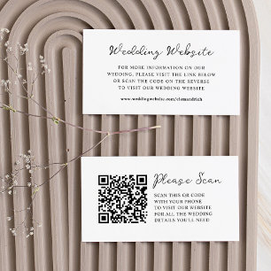 Whimsical Script   Wedding Website QR Code Enclosure Card