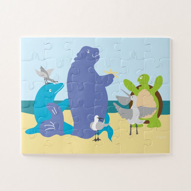 Whimsical Sea Animals 11x14  Puzzle (Horizontal)